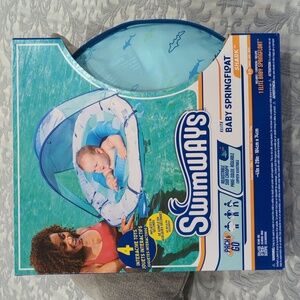 Swimways Ultra Baby Elite Spring Float with Sun Canopy - Shark Theme